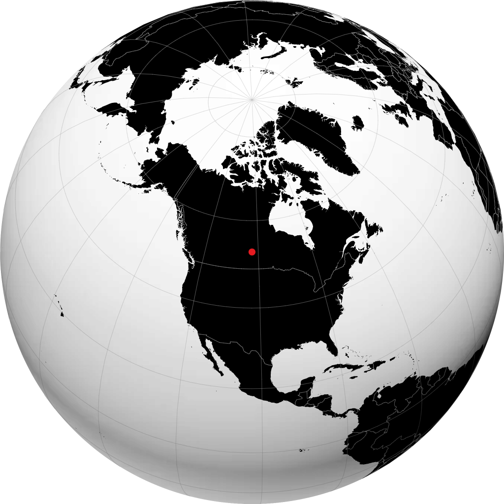 Hudson Bay auf dem Globus