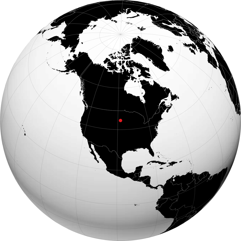 Huron auf dem Globus