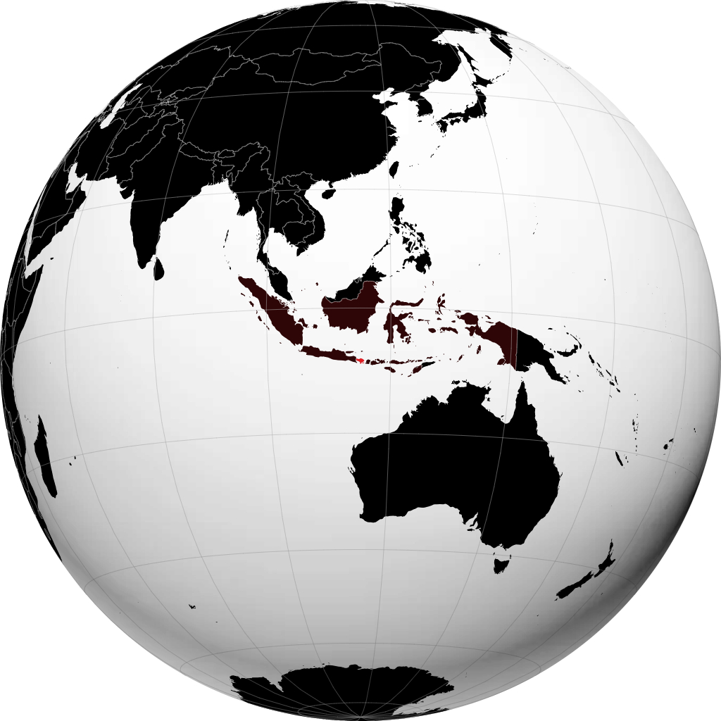 Provinz Bali auf dem Globus
