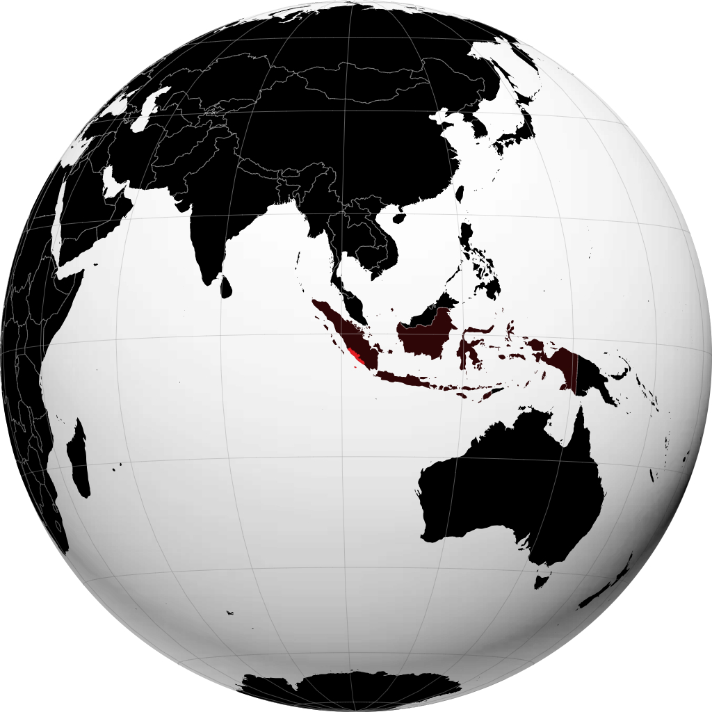 Provinz Bengkulu auf dem Globus