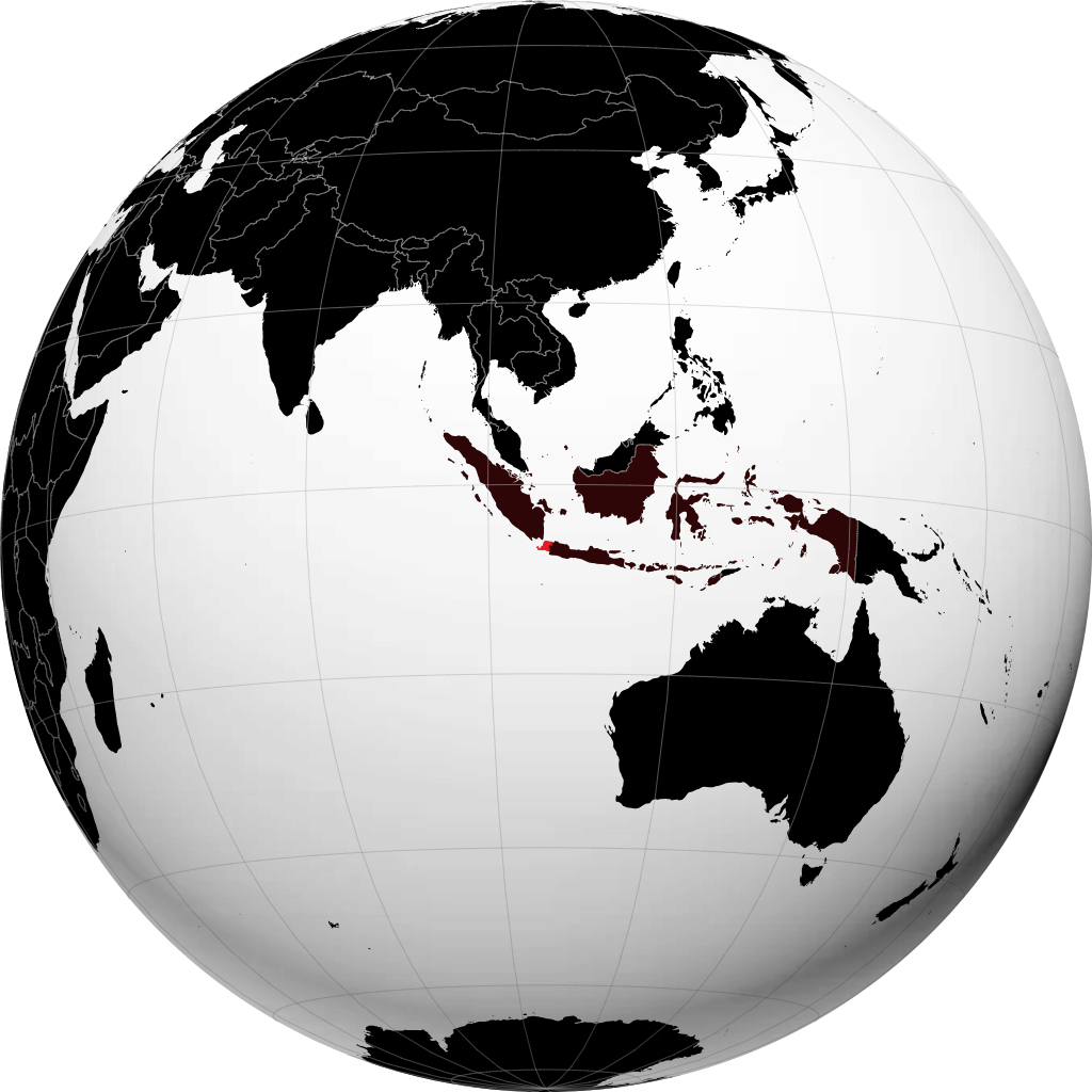 Provinz Banten auf dem Globus