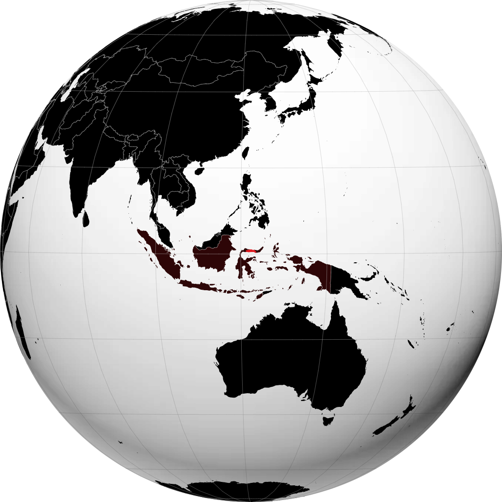Provinz Gorontalo auf dem Globus