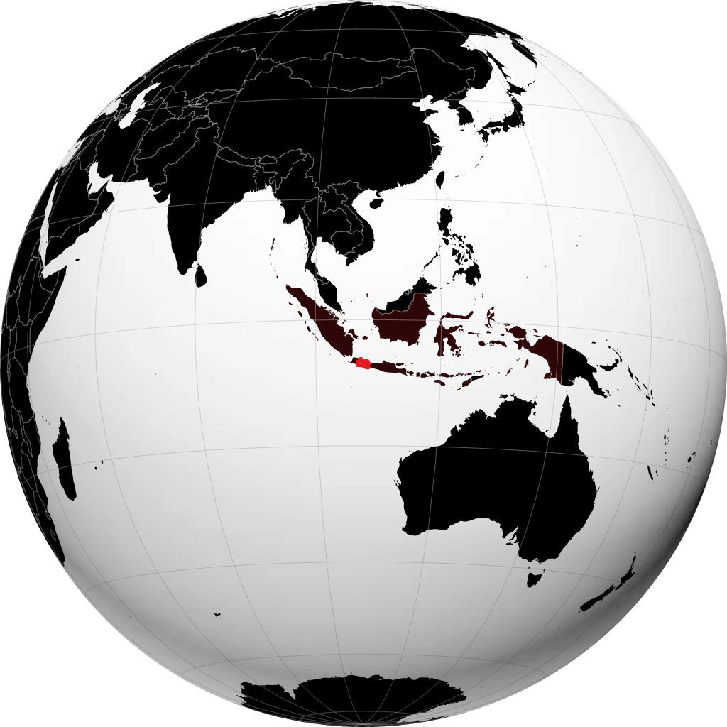 Westjava auf dem Globus
