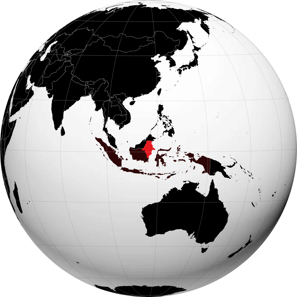 Provinz Ost-Kalimantan auf dem Globus