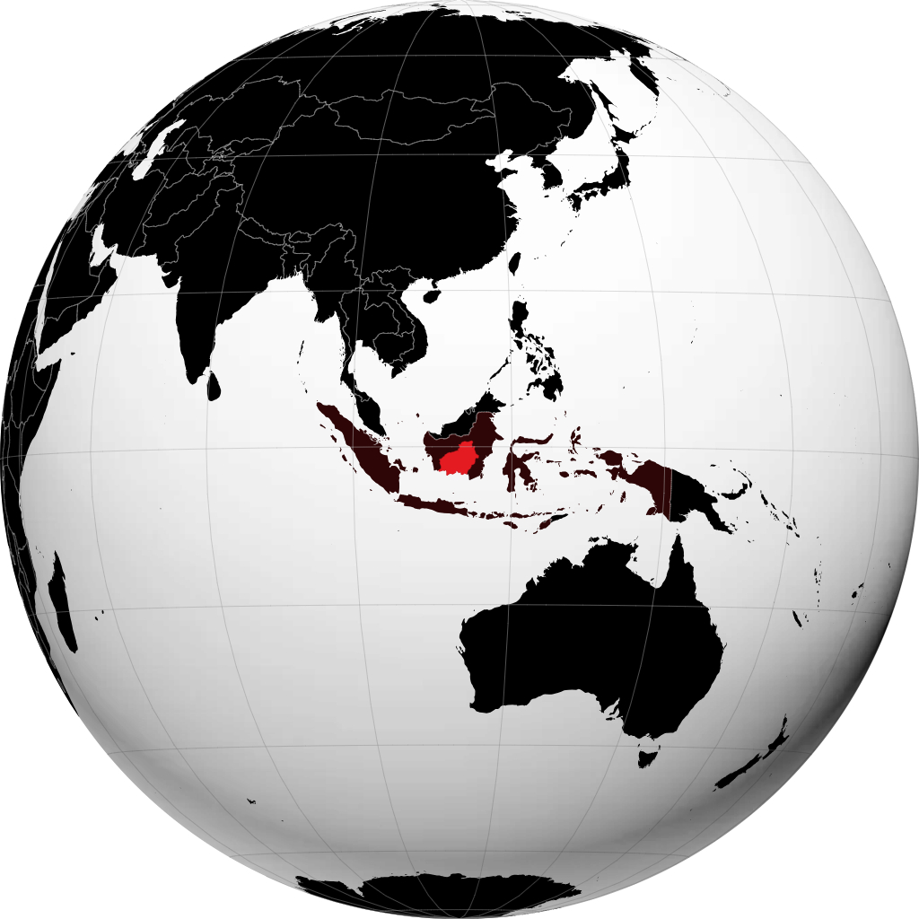 Provinz Zentralkalimantan auf dem Globus