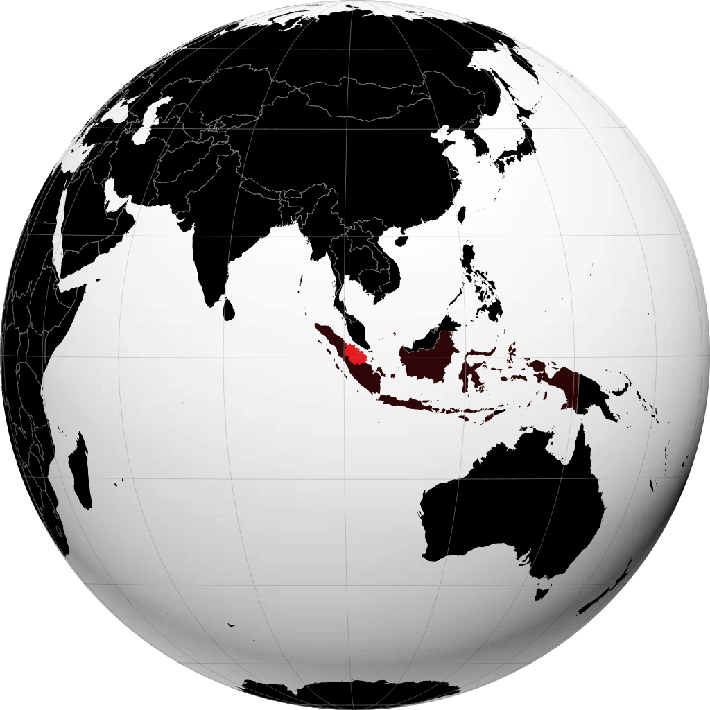 Provinz Riau auf dem Globus