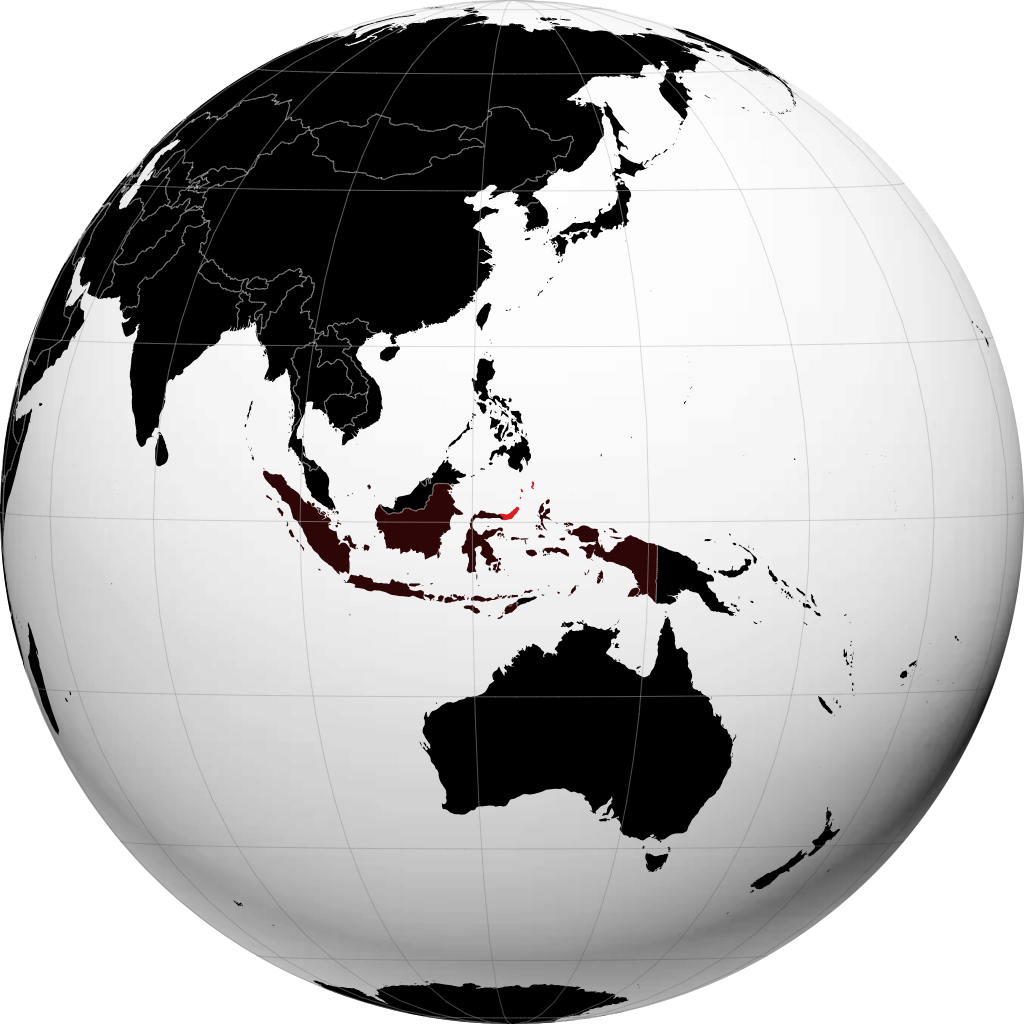 Nordsulawesi auf dem Globus