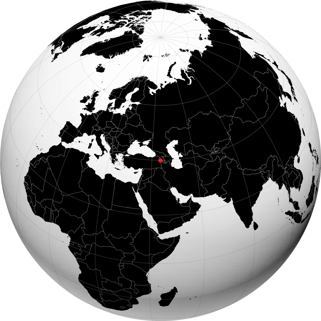 Iğdır auf dem Globus
