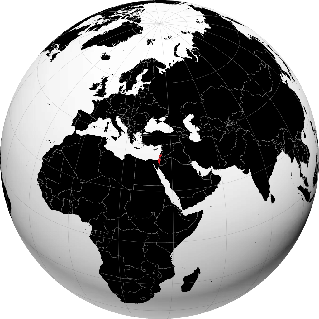 Israel auf dem Globus