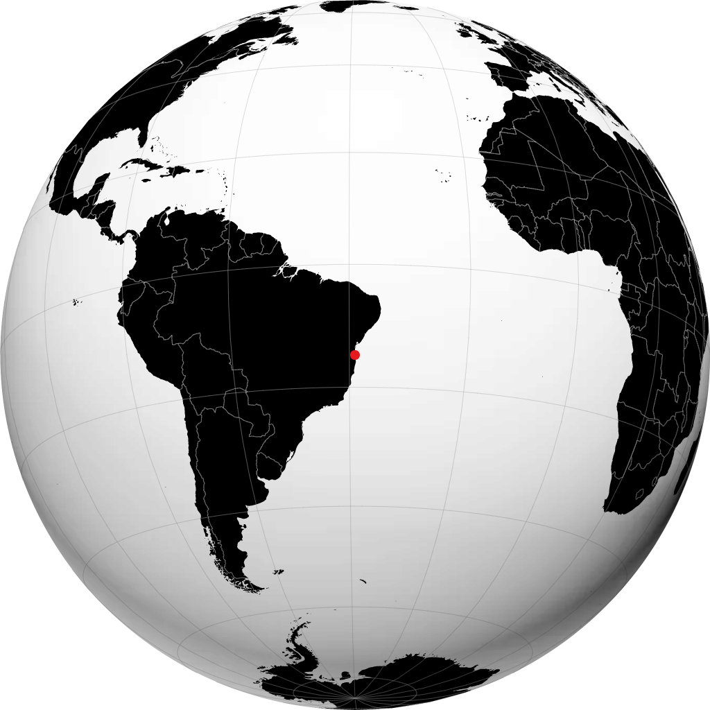 Ilhéus auf dem Globus