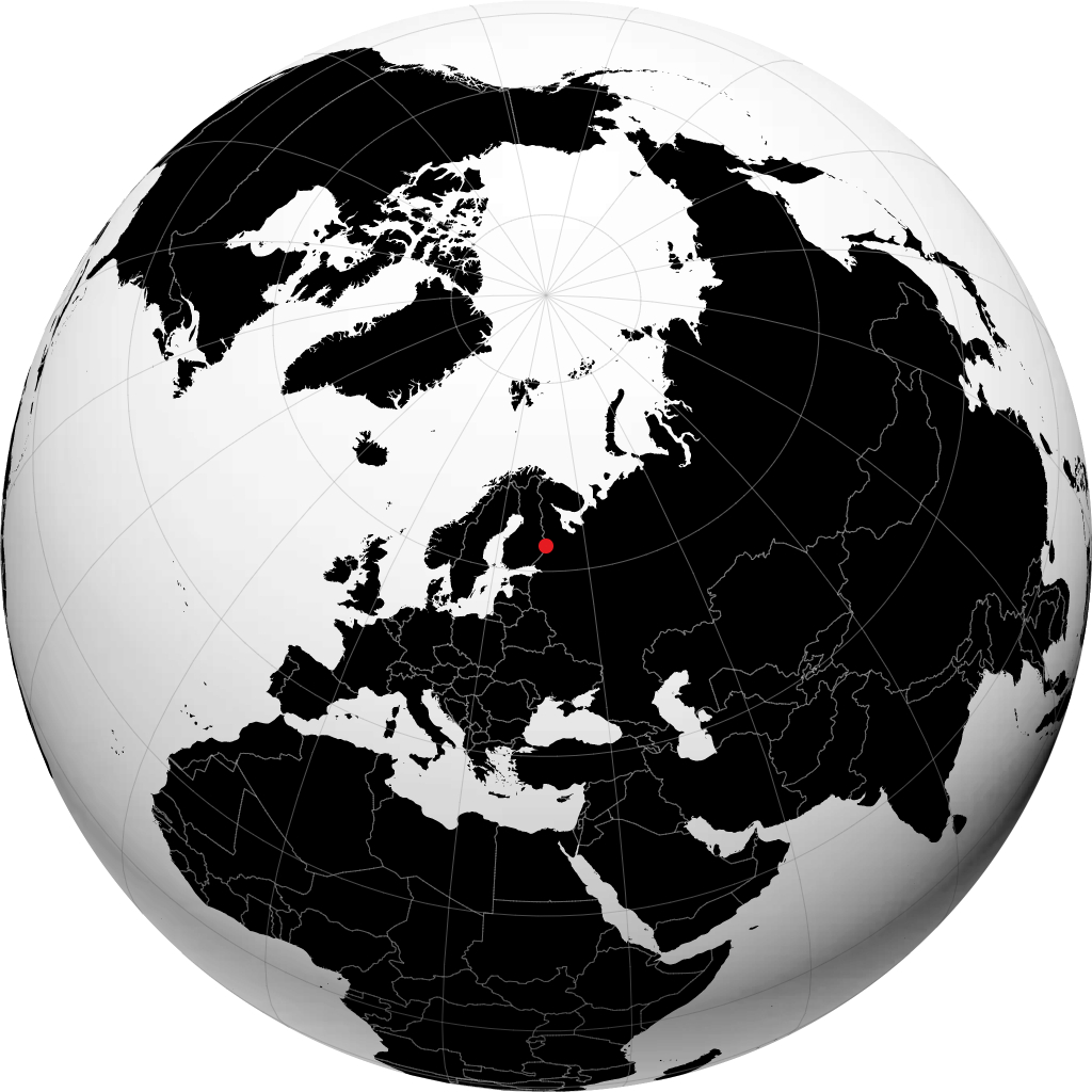 Ilomantsi auf dem Globus