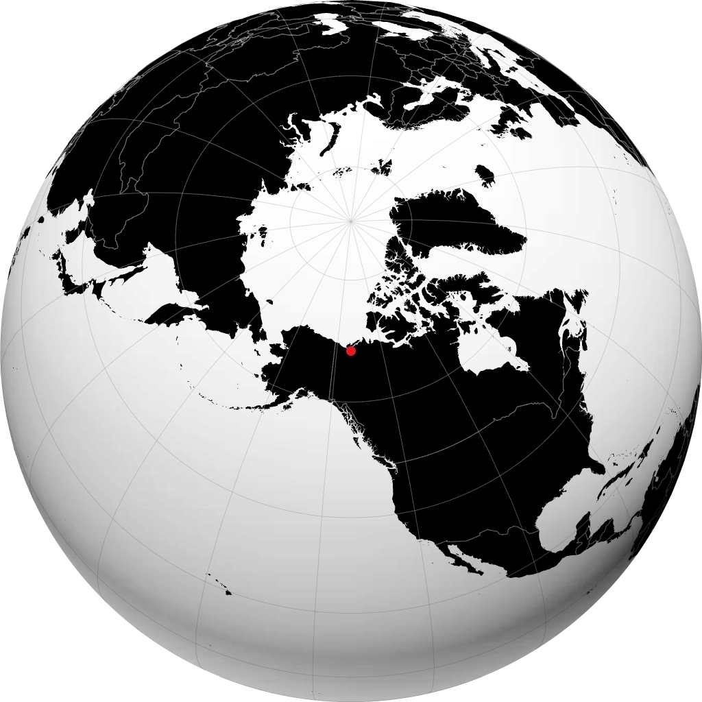 Inuvik auf dem Globus