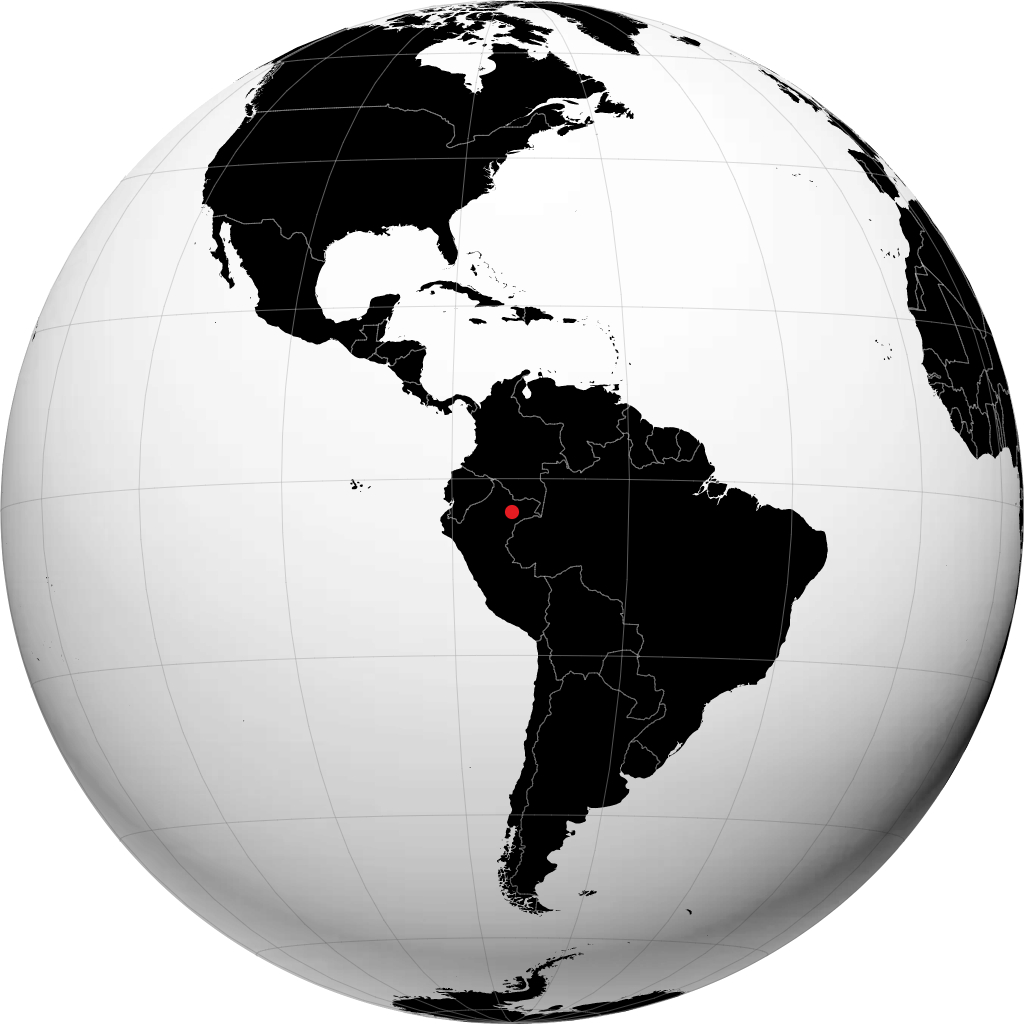 Iquitos auf dem Globus