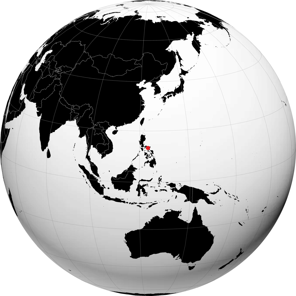 Iriga auf dem Globus