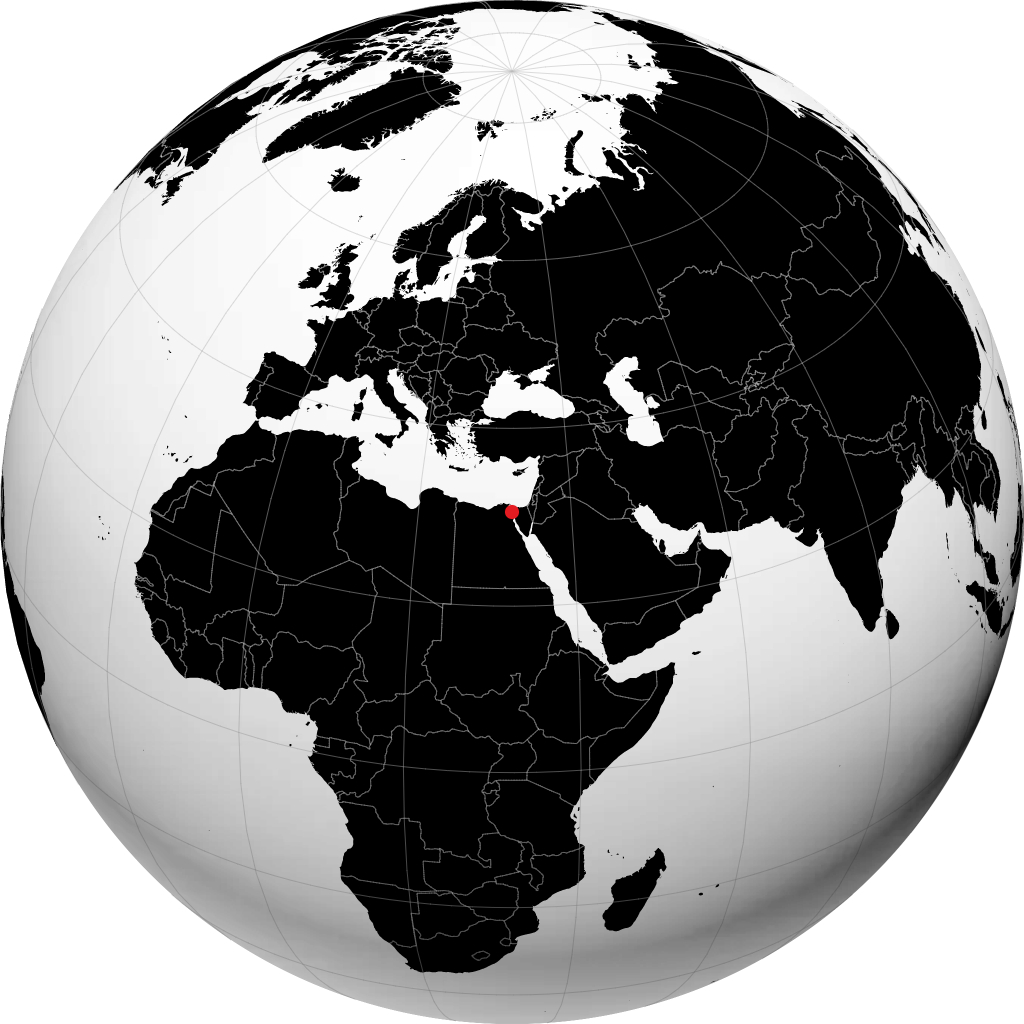 Ismailia auf dem Globus