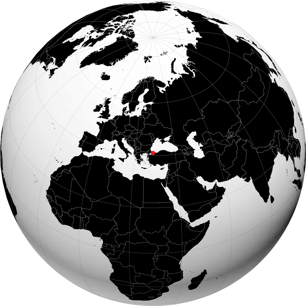 Istanbul auf dem Globus