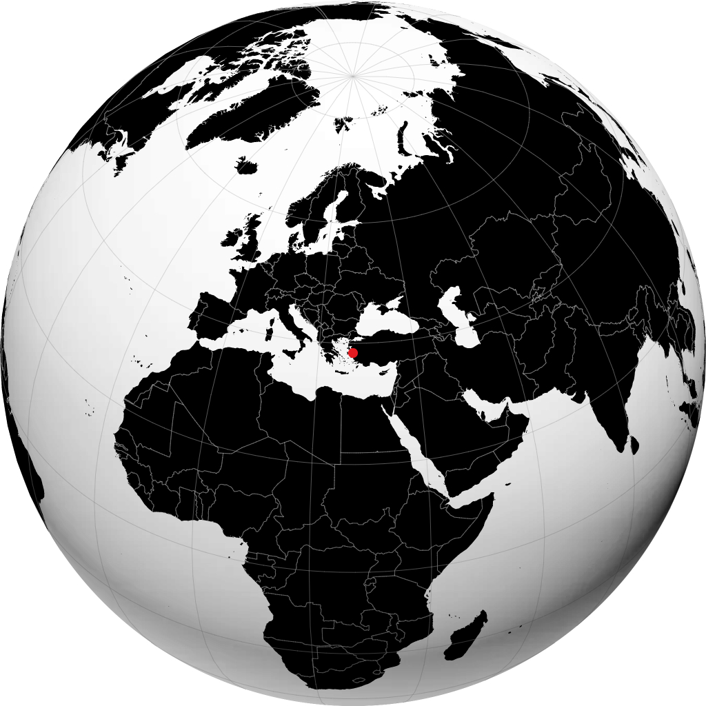 Izmir auf dem Globus