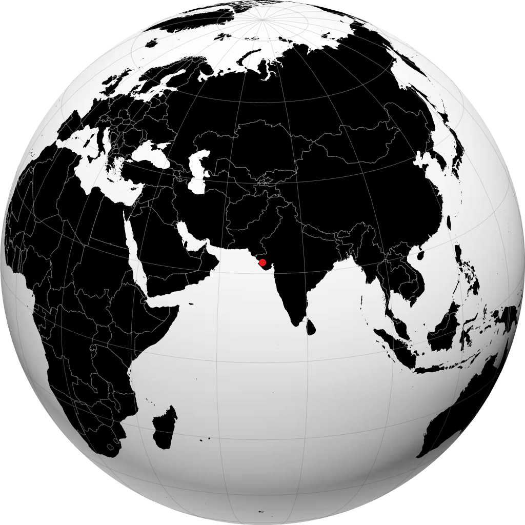 Jamnagar auf dem Globus