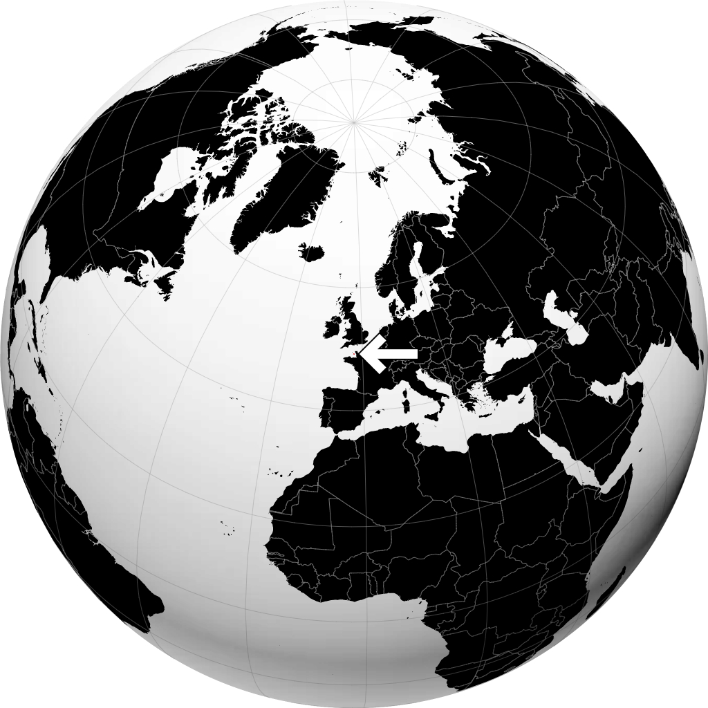 Jersey auf dem Globus