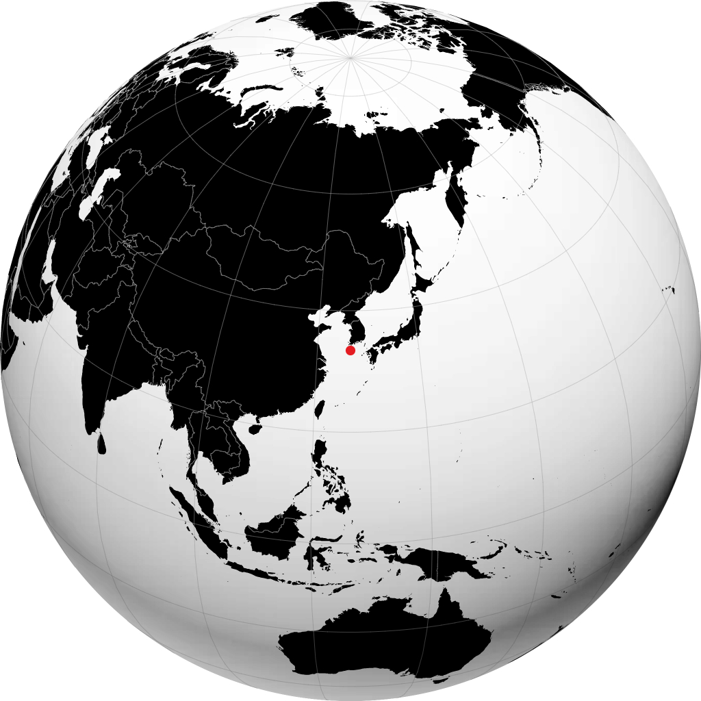 Jeju auf dem Globus