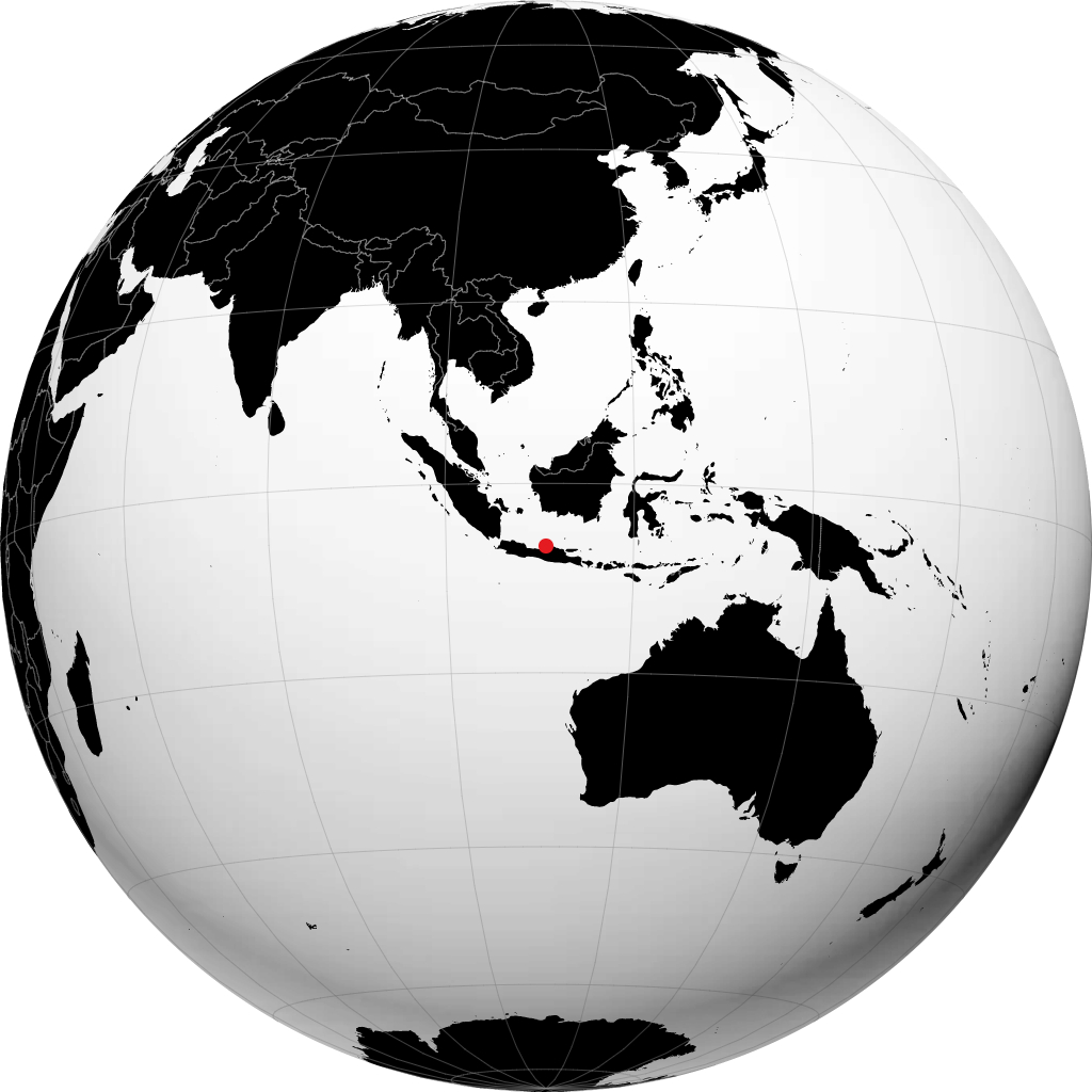Jepara auf dem Globus