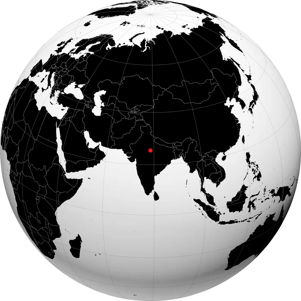 Jhansi auf dem Globus