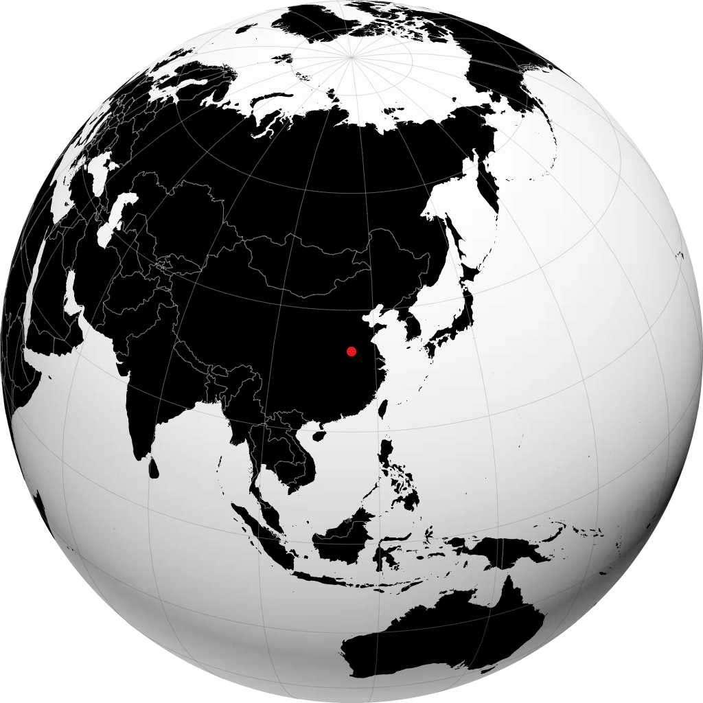 Jieshou auf dem Globus