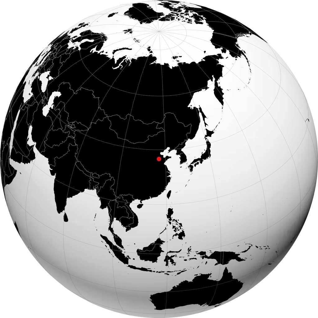 Jinan auf dem Globus