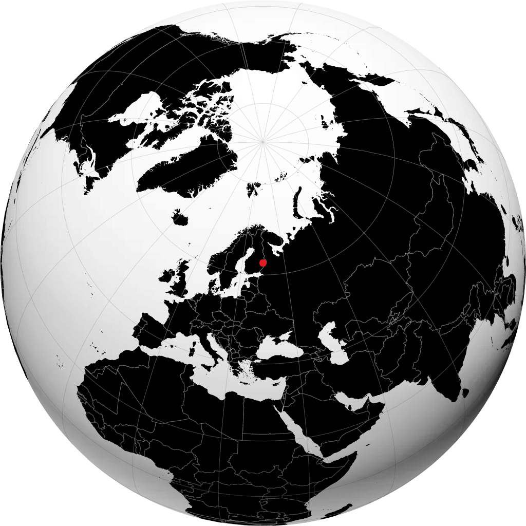 Joensuu auf dem Globus