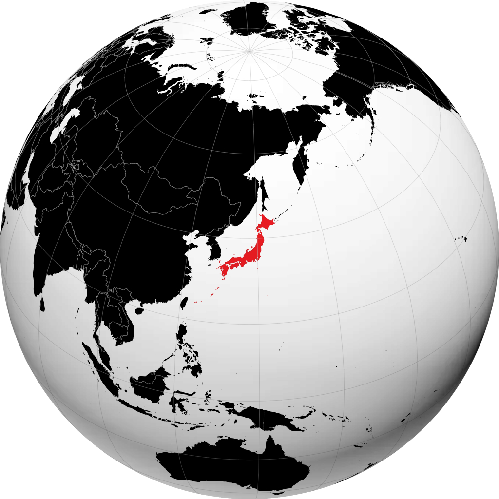 Japan auf dem Globus