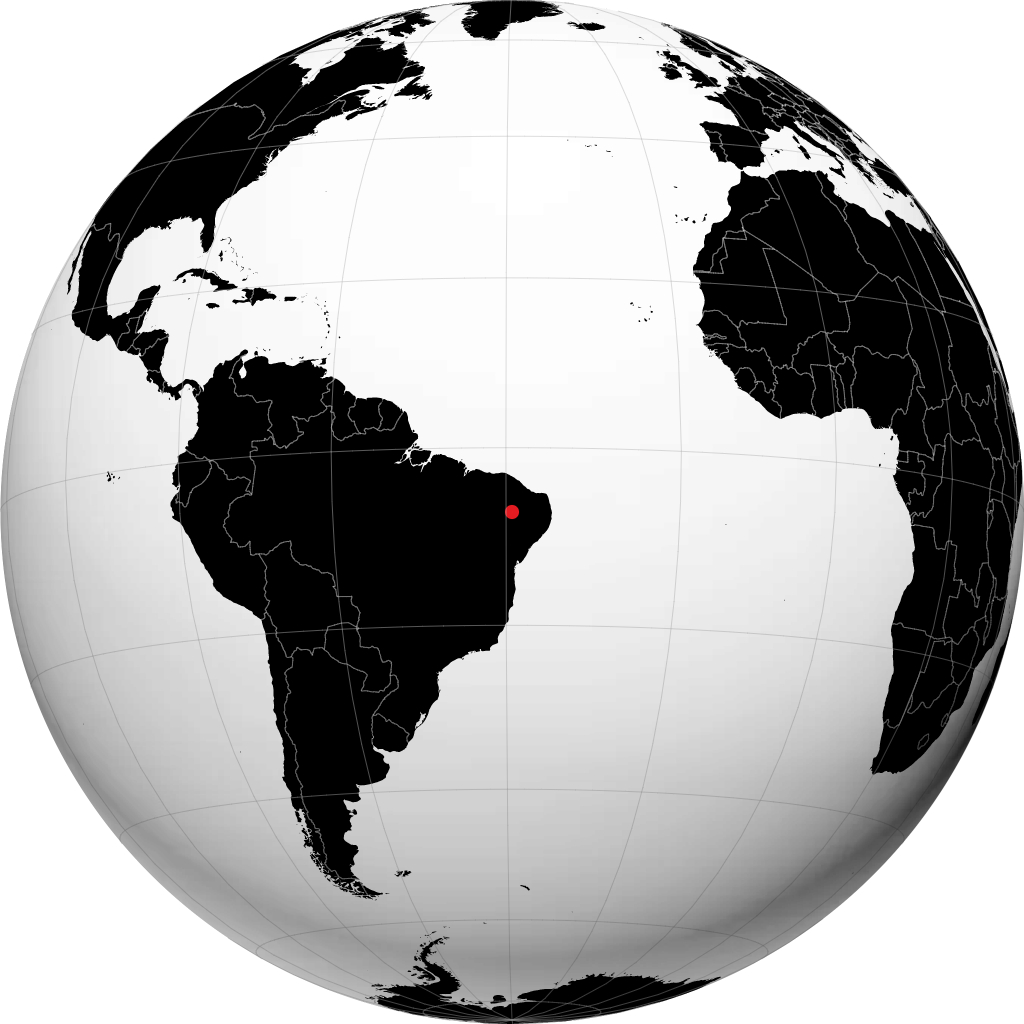 Juazeiro do Norte auf dem Globus