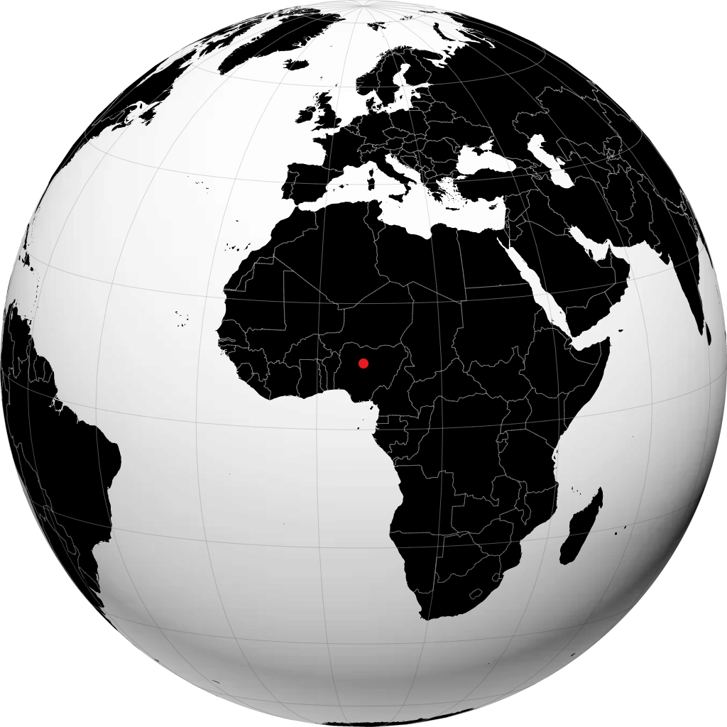 Kaduna auf dem Globus