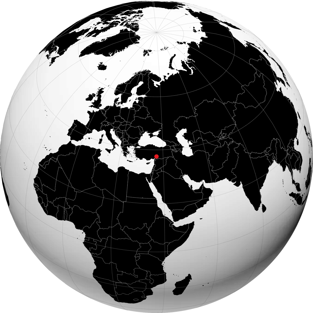 Kahramanmaraş auf dem Globus