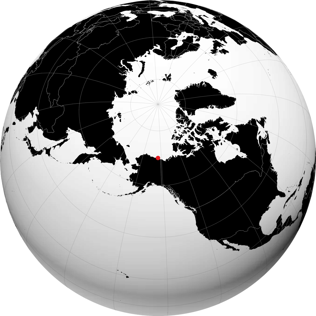 Kaktovik auf dem Globus