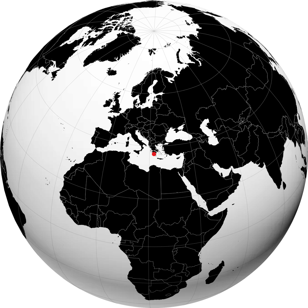 Kalamata auf dem Globus