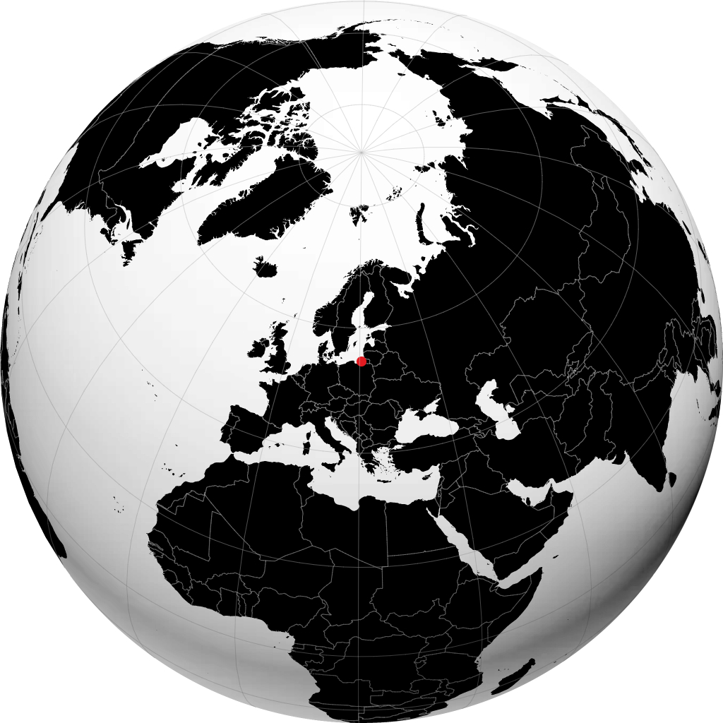 Kaliningrad auf dem Globus