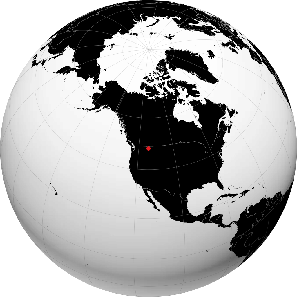 Kalispell auf dem Globus