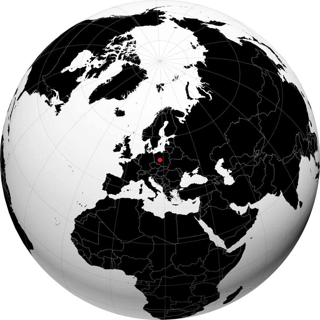 Kalisz auf dem Globus