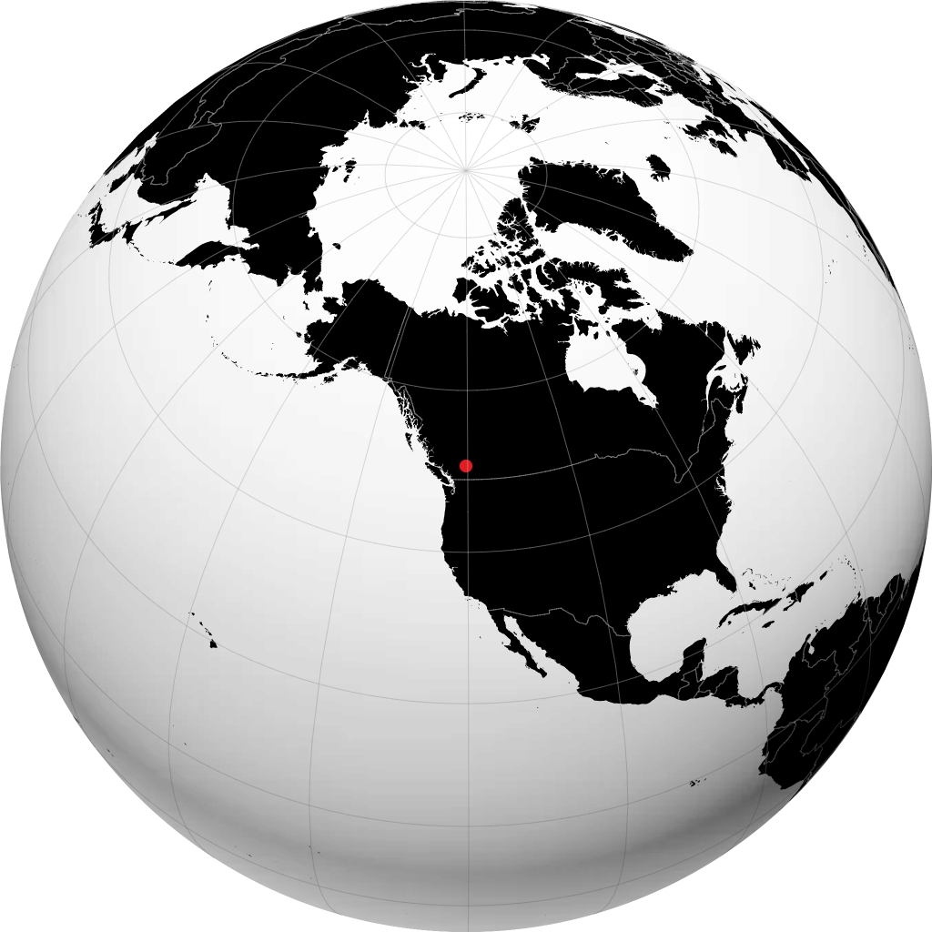 Kamloops auf dem Globus
