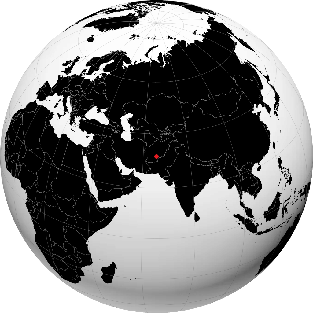 Kandahar auf dem Globus