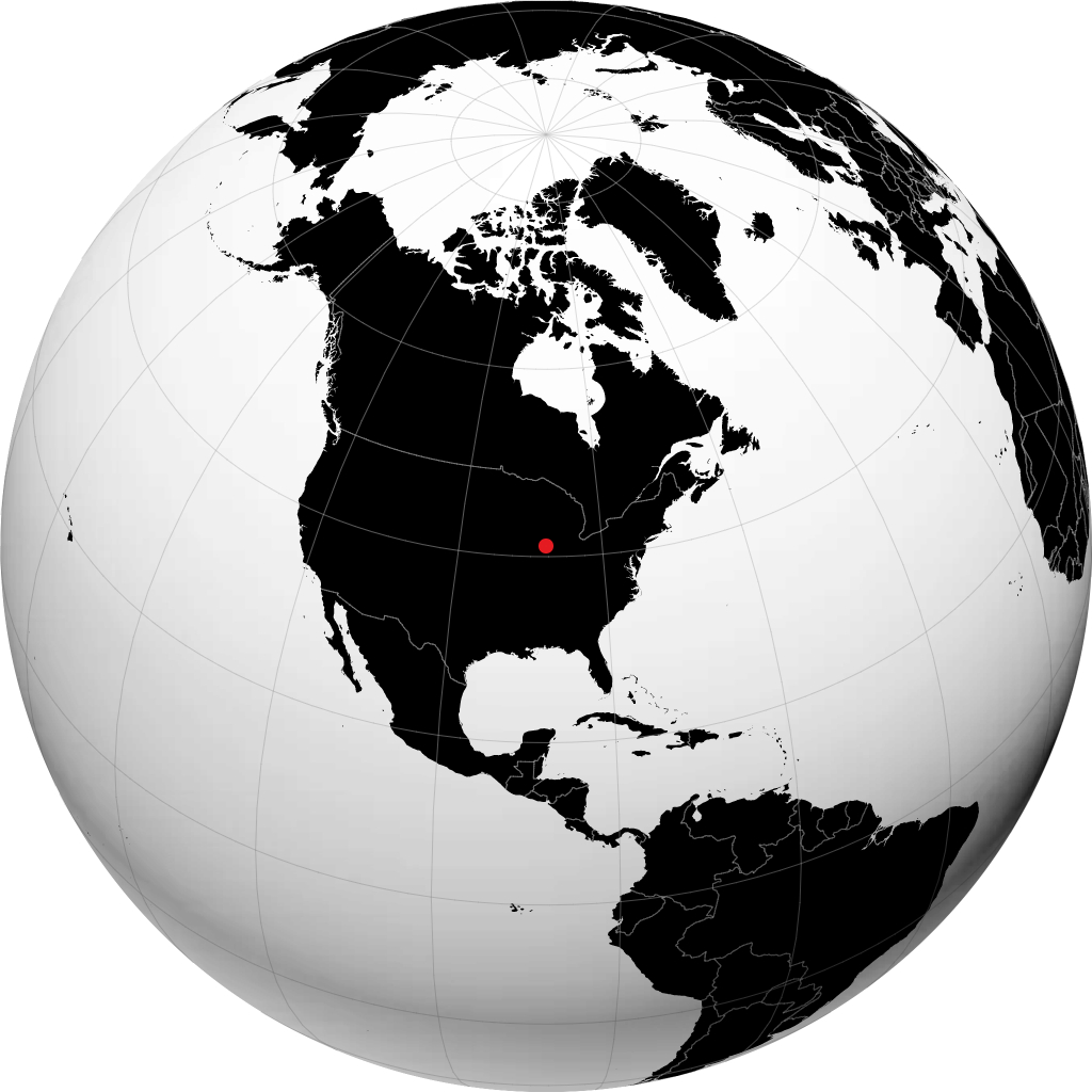 Kankakee auf dem Globus