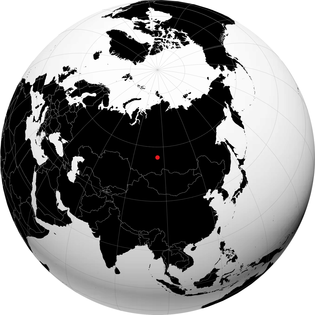 Kansk auf dem Globus