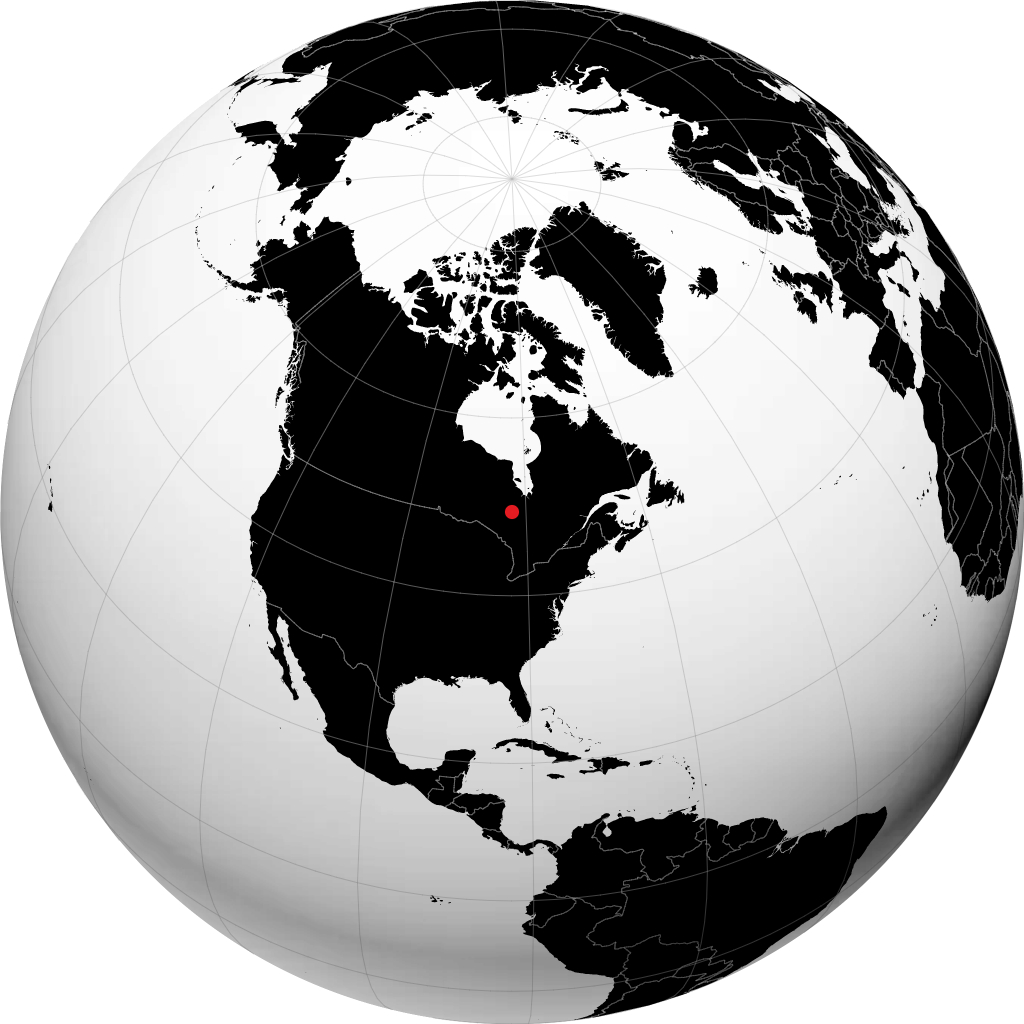 Kapuskasing auf dem Globus