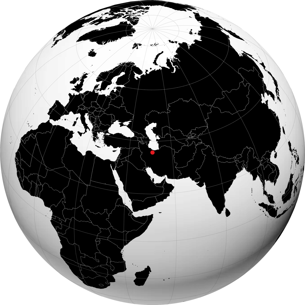 Karaj auf dem Globus