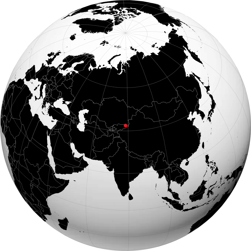 Karakol auf dem Globus