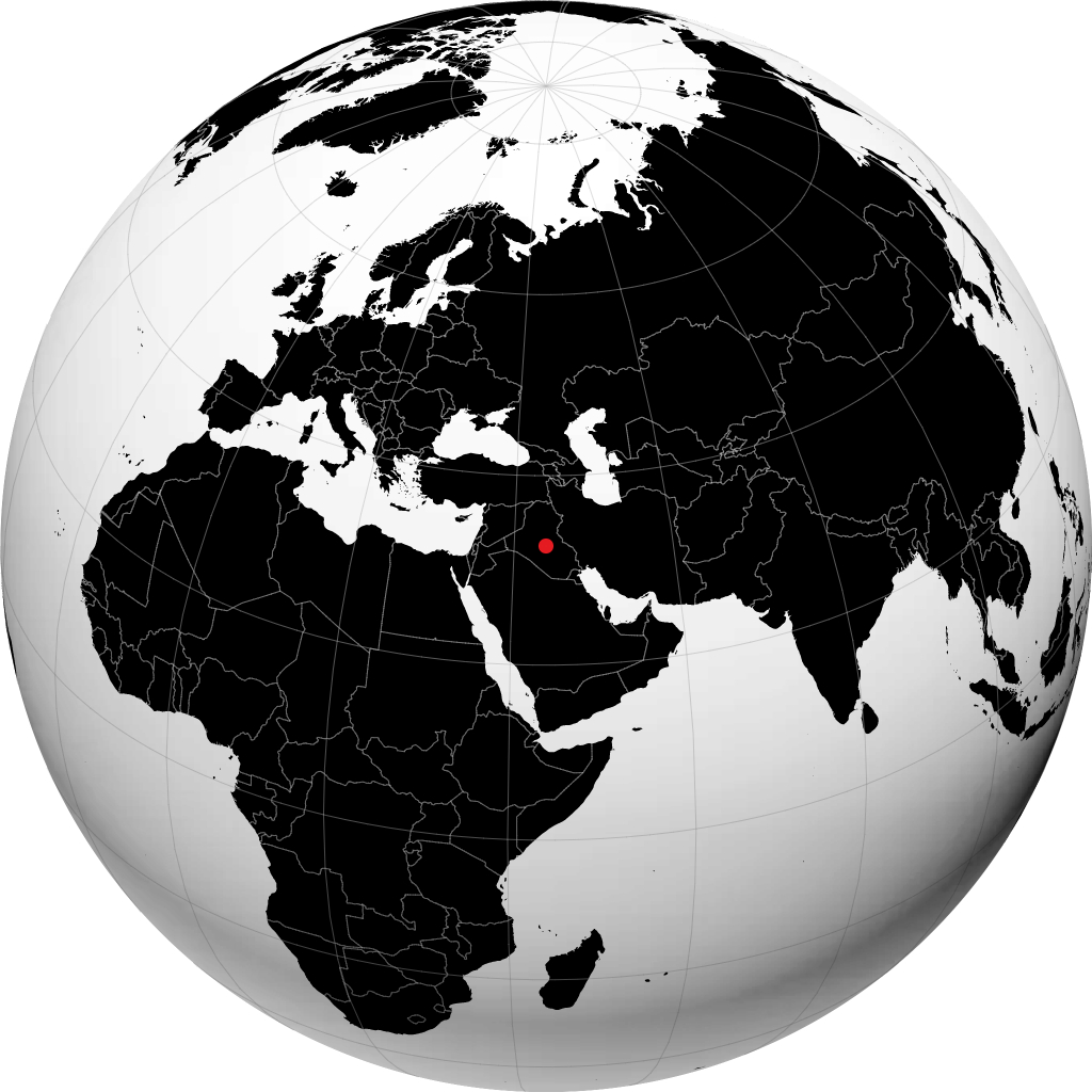 Karbala auf dem Globus