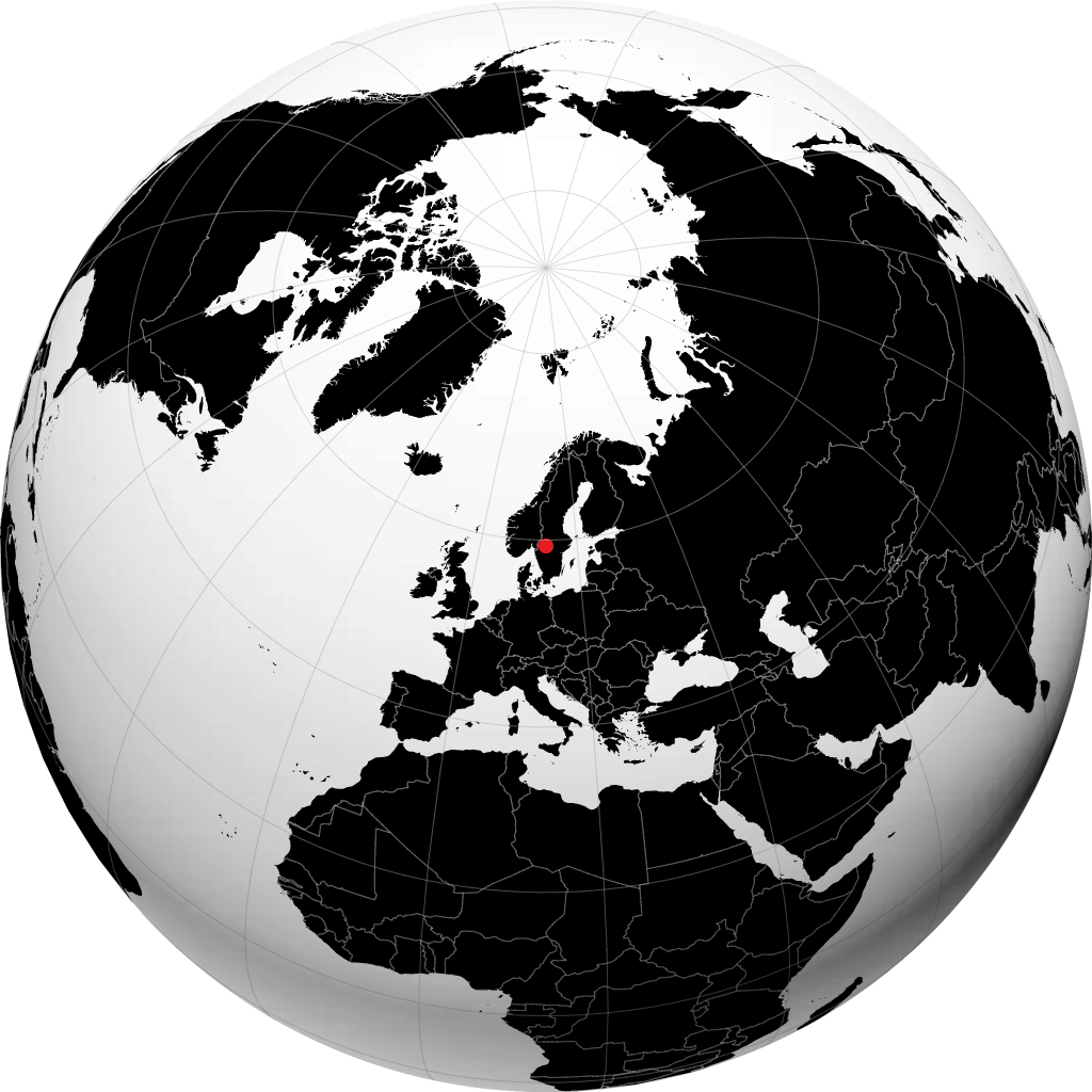 Karlstad auf dem Globus