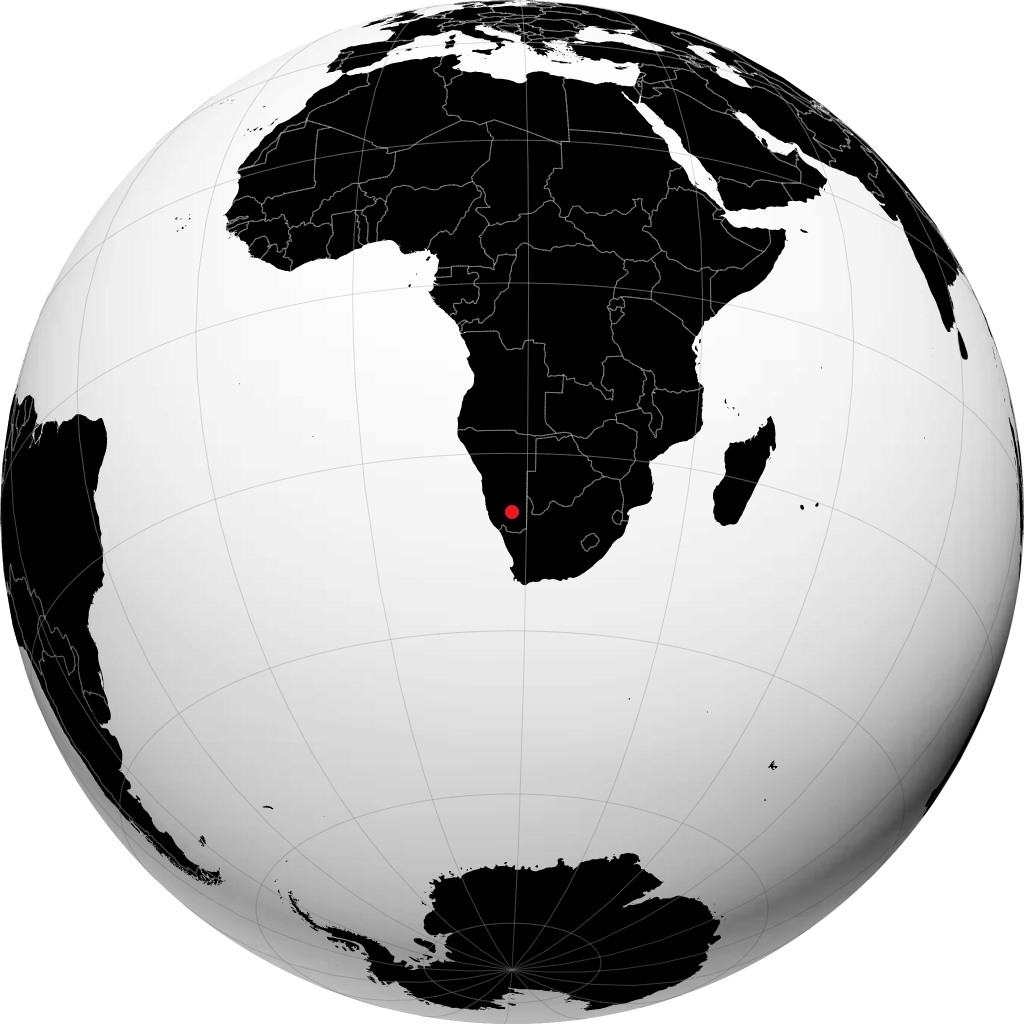 Keetmanshoop auf dem Globus