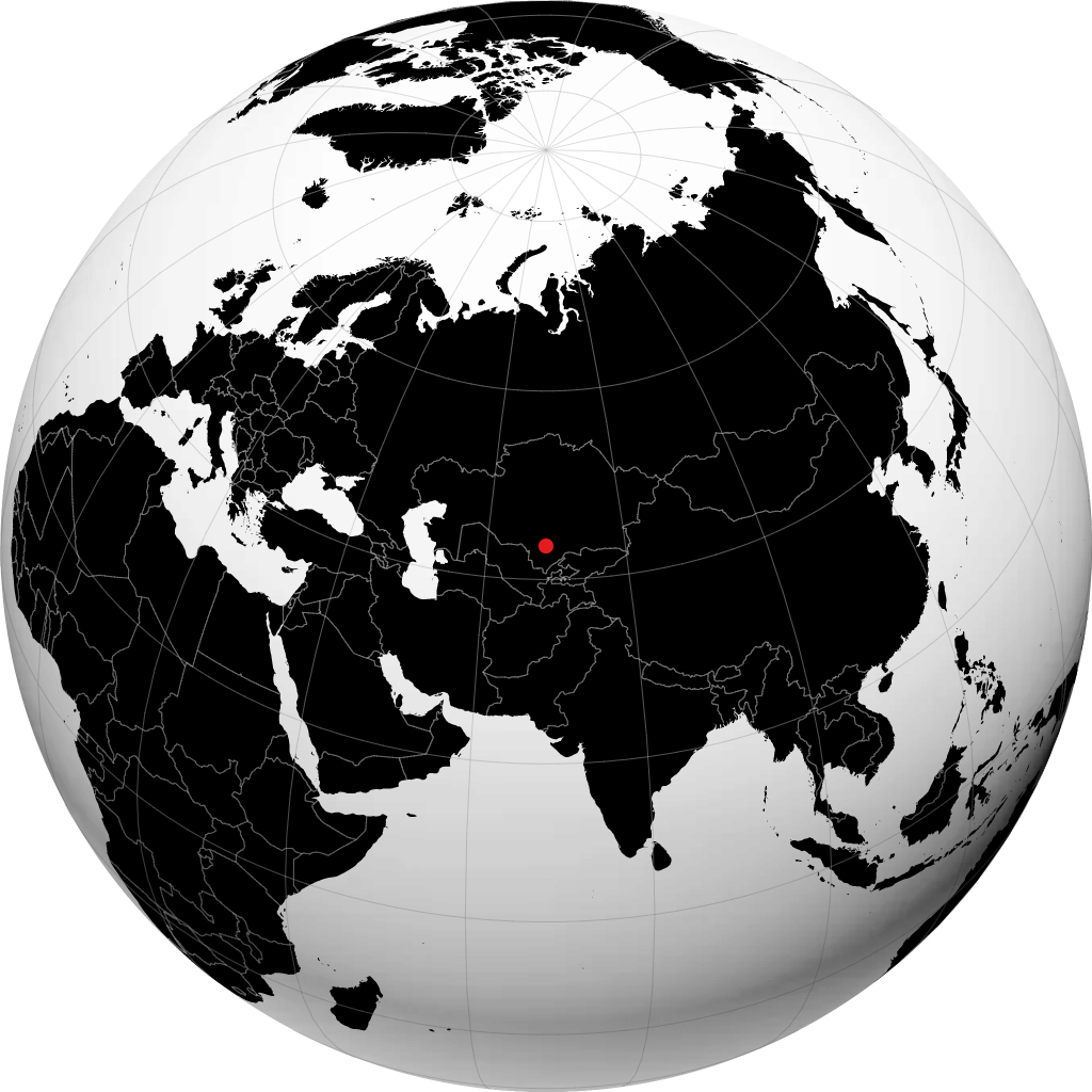 Kentau auf dem Globus