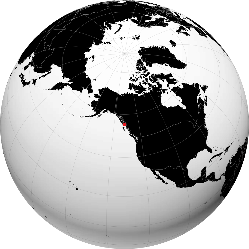 Ketchikan auf dem Globus